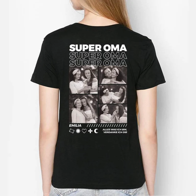 Alles Was Ich Bin Verdanke Ich Dir - Personalisiertes Geschenk | Mama T-shirt mit Foto