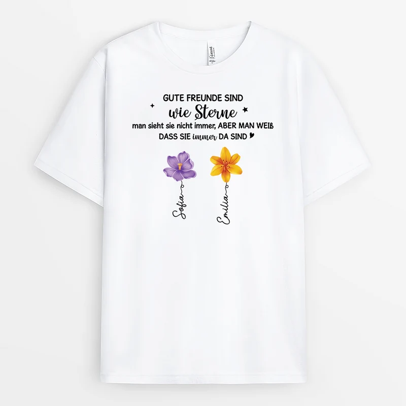 Beste Freundinnen Sprüche - Personalisiertes Geschenk | T Shirts Damen