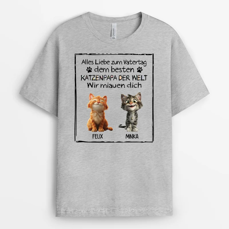 Frohen Muttertag Katzenmama - Personalisiertes Geschenk | Katze T-Shirts