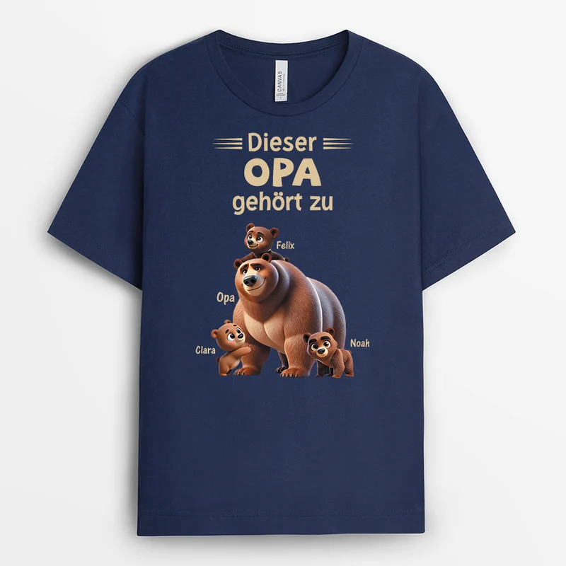 Dieser Papa Gehört Zu Bär - Personalisiertes Geschenk | T Shirt Papa