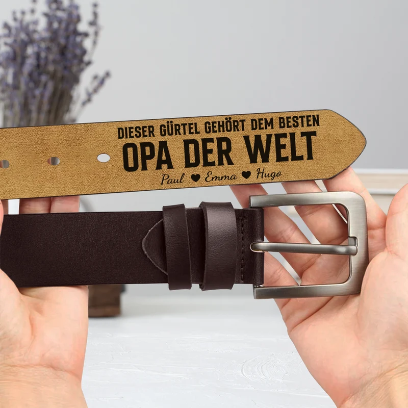 Dieser Gürtel Gehört Dem Besten Papa Der Welt - Personalisiertes Geschenk | Gürtel für Papa