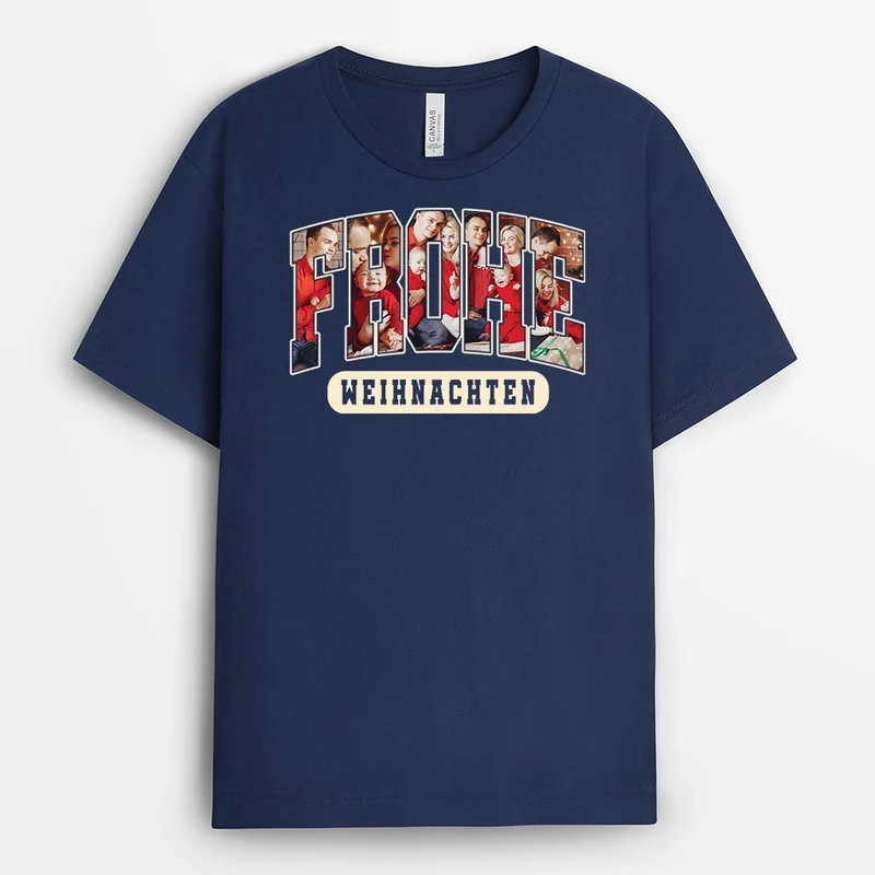 Frohe Weihnachten - Personalisierte Geschenke Familie | Shirt Mit Foto