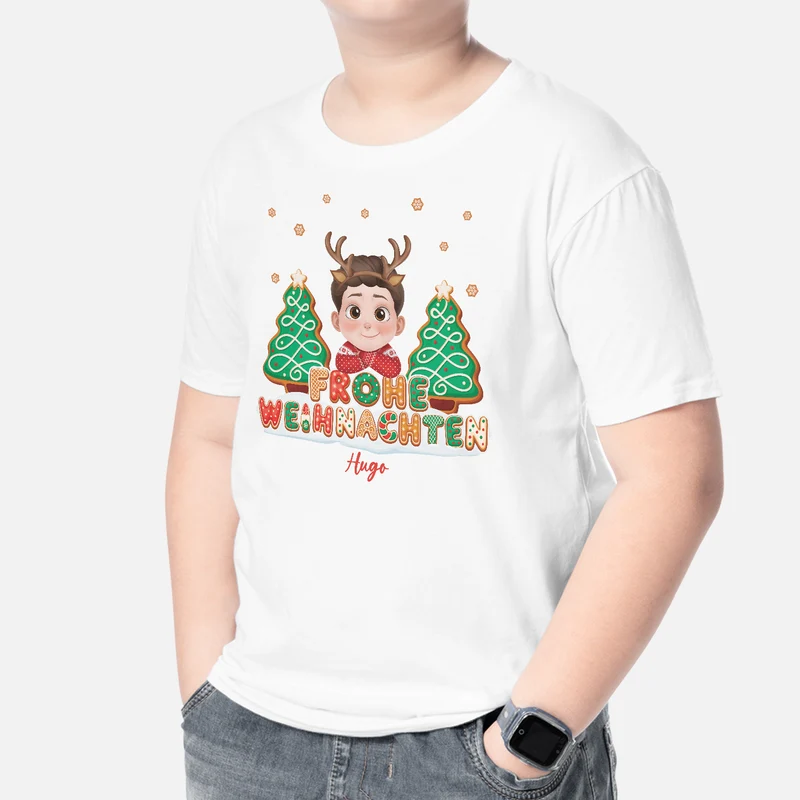 Frohe Weihnachten - Personalisierte Geschenke Kinder | T Shirts