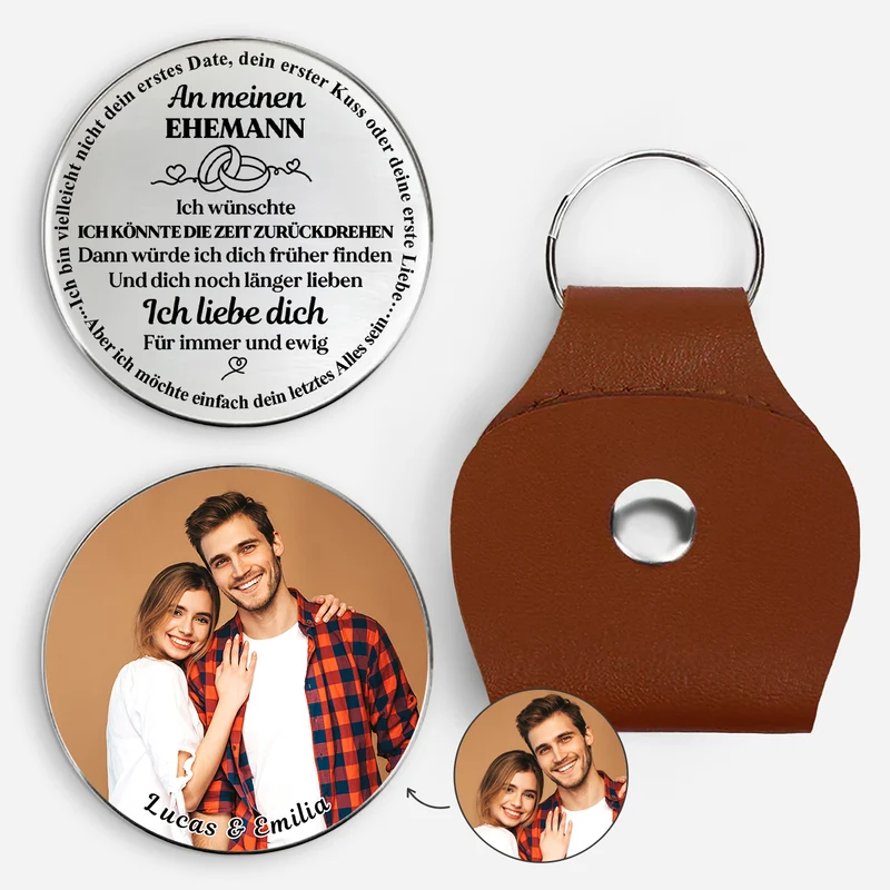 Ich Möchte Einfach Dein Letztes Alles Sein - Personalisierte Geschenke Foto | Pocket Hug Schlüsselanhänger Paar Ehemann Ehefrau