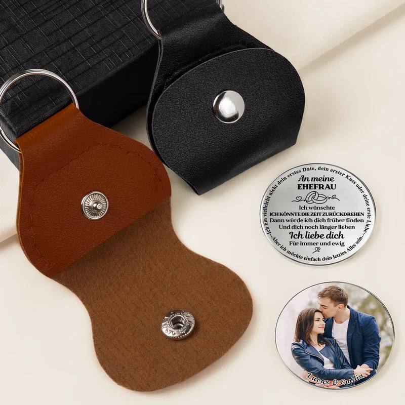 Ich Möchte Einfach Dein Letztes Alles Sein - Personalisierte Geschenke Foto | Pocket Hug Schlüsselanhänger Paar Ehemann Ehefrau