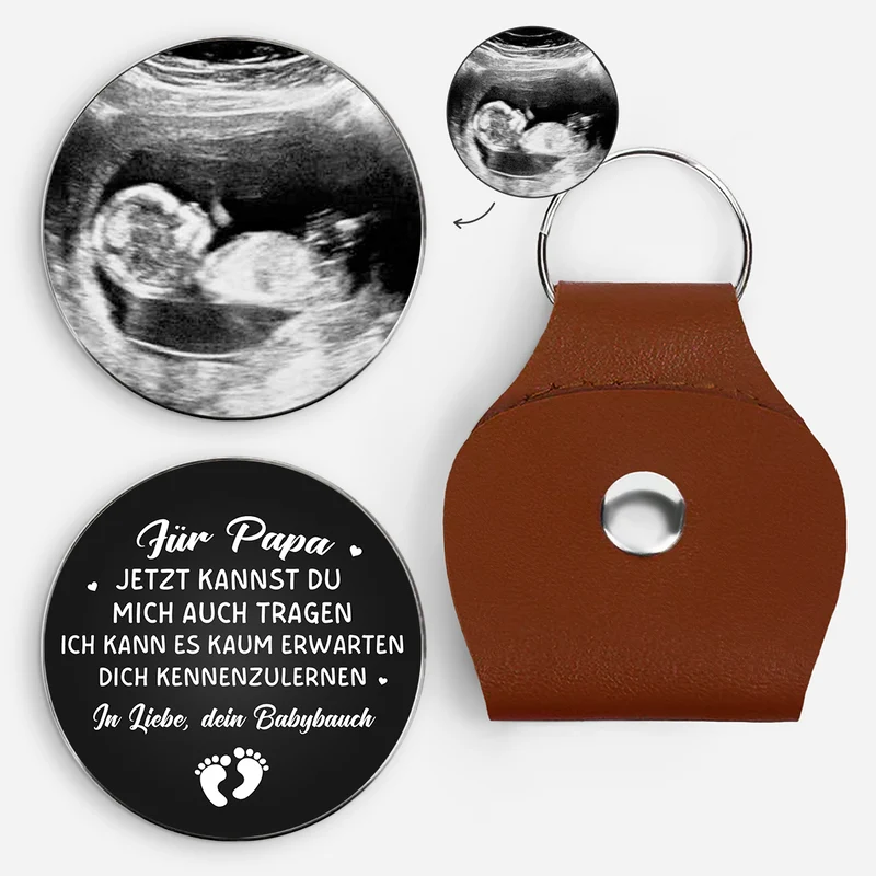Ultraschallbild Baby - Personalisierte Geschenke Foto | Pocket Hug Schlüsselanhänger