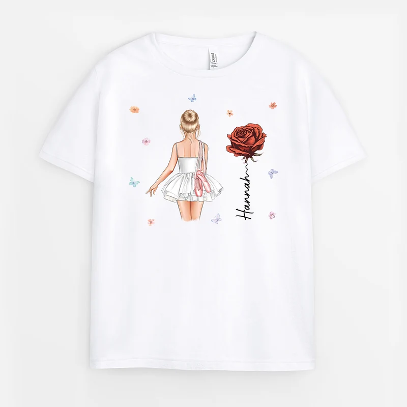 Ballet - Personalisiertes Geschenk | T-Shirts Kinder Frauen Blumen