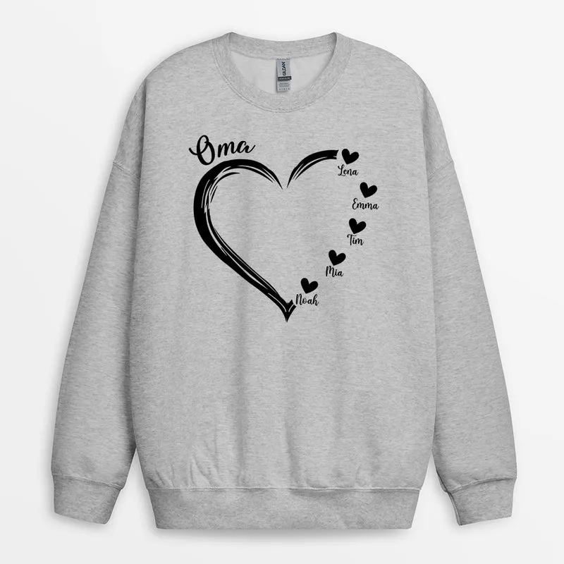 Oma mit Herz - Personalisiertes Geschenk | Pullover für Omas