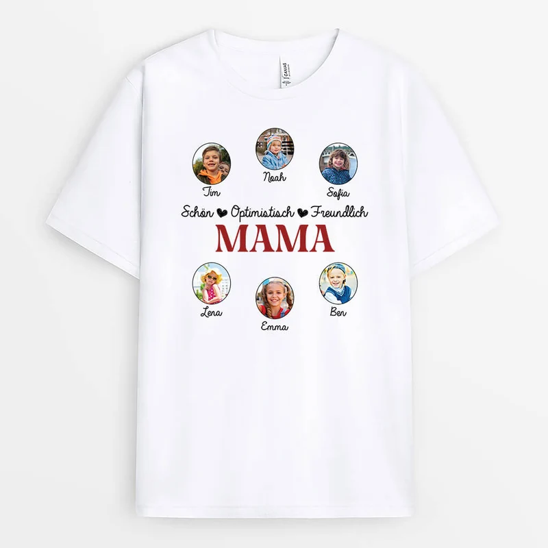 Schöne Fürsorgliche Tapfere Niedliche Freundliche Oma - Personalisiertes Geschenk | T-shirt für Omas