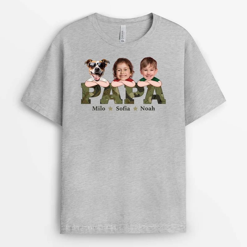 Papa Kinder - Personalisiertes Geschenk | T-shirt für Papas