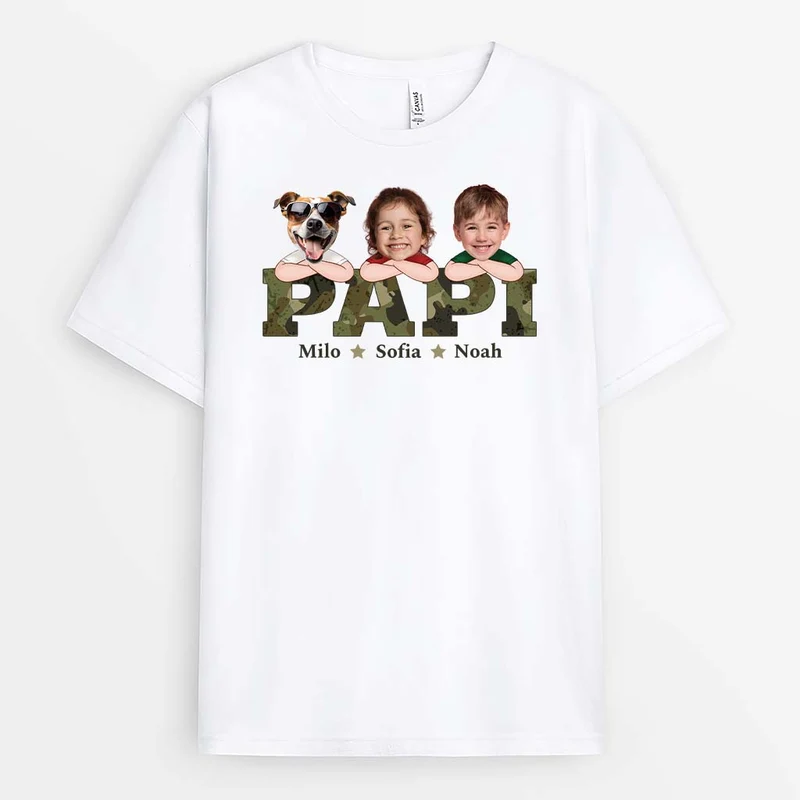 Papa Kinder - Personalisiertes Geschenk | T-shirt für Papas