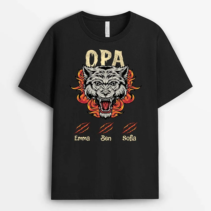 Die Tiere - Personalisiertes Geschenk | T-shirt für Opas/Papas