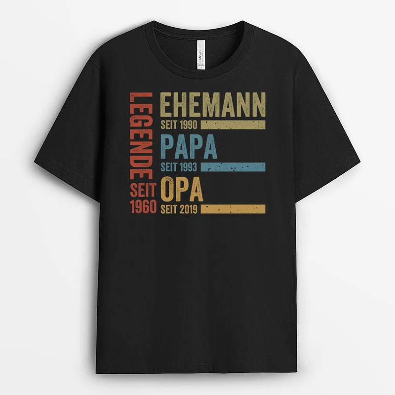 Legende Ehemann Papa Und Opa Zeit - Personalisiertes Geschenk | T-shirt für Papas