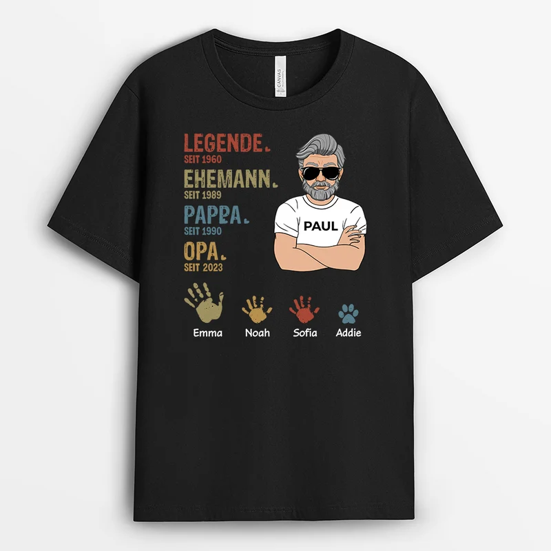 Legende Ehemann Papa Opa Seit - Personalisiertes Geschenk | T-shirts für Herren