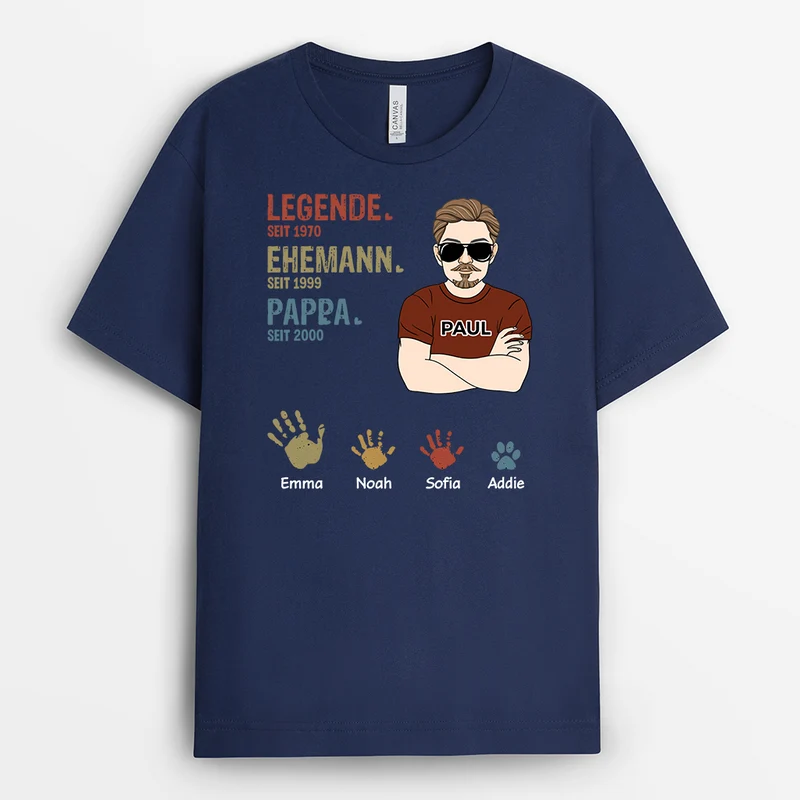 Legende Ehemann Papa Opa Seit - Personalisiertes Geschenk | T-shirts für Herren