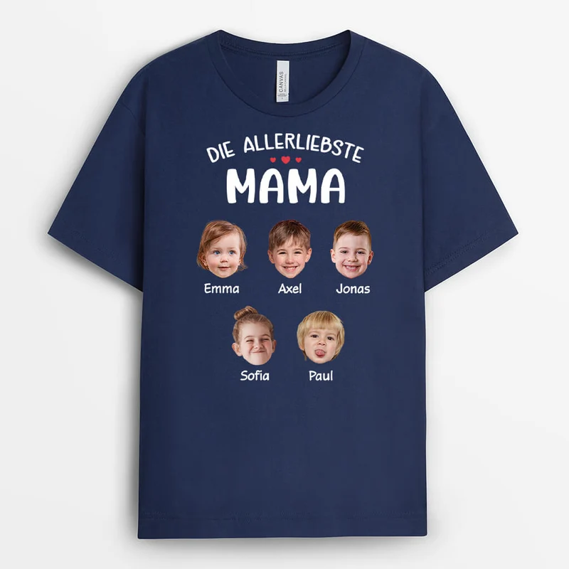 Der Allerliebste Opa/Papa - Personalisiertes Geschenk | T-Shirt für Männer mit Fotos