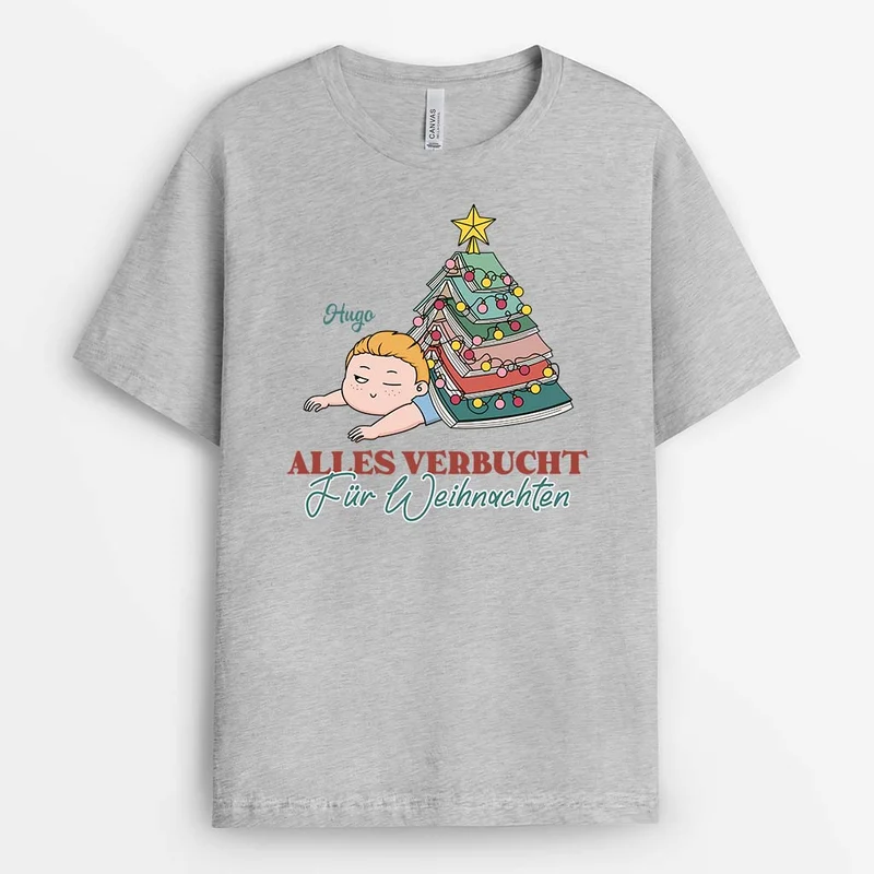 Alles Ver(buch)t Für Weihnachten - Personalisiertes Geschenk | T-Shirt für Damen zu Weihnachten