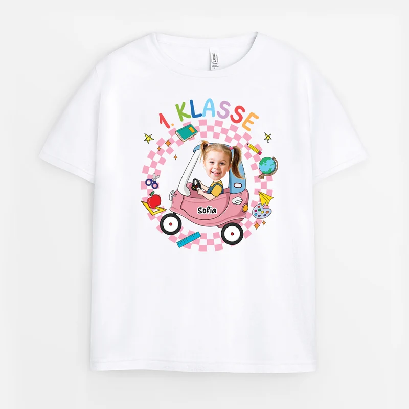 Kindergarten/Klasse - Personalisiertes Geschenk | T Shirt Einschulung Kinder mit Gesicht