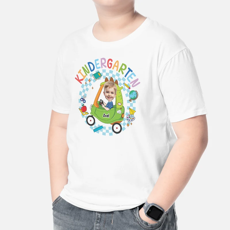 Kindergarten/Klasse - Personalisiertes Geschenk | T Shirt Einschulung Kinder mit Gesicht