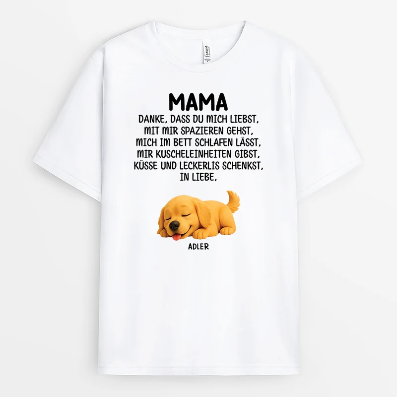 Schönen Vatertag Danke Dass Du Mich Liebst - Personalisiertes Geschenk | Hunde T-shirts