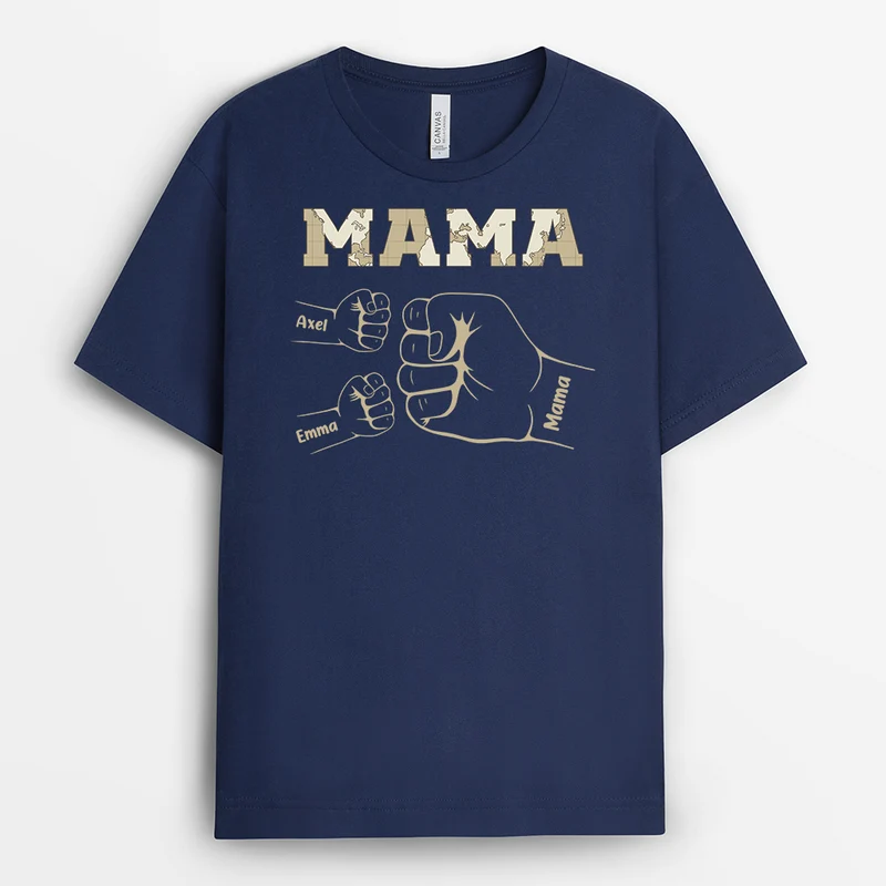 Papa Kinder Mit Faust Weltkarte - Personalisiertes Geschenk | T Shirt Papa