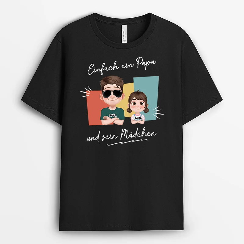 Einfach Ein Papa/Opa Und Seine Kinder - Personalisiertes Geschenk | T-shirts Männer