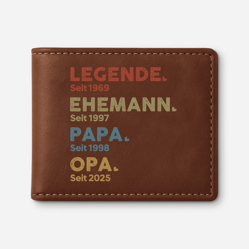 Legende Ehemann Papa Und Opa Armeemuster - Personalisierte Geschenke Herren | Portemonnaie