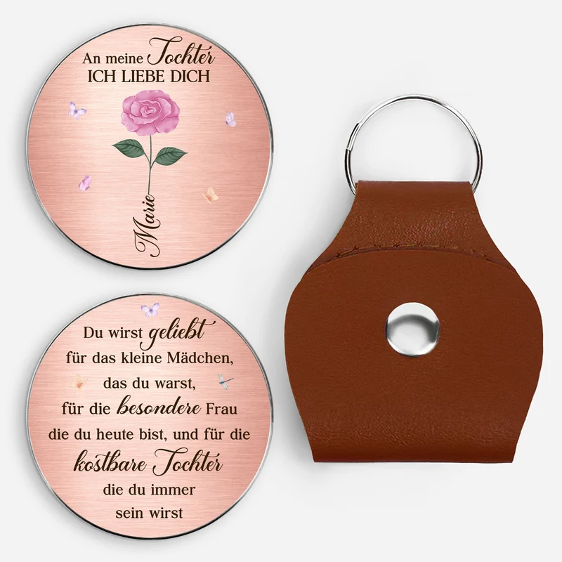 An Meine Tochter Ich Liebe Dich - Personalisiertes Geschenk | Pocket Hug Schlüsselanhänger Tochter Mama