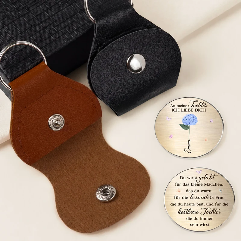 An Meine Tochter Ich Liebe Dich - Personalisiertes Geschenk | Pocket Hug Schlüsselanhänger Tochter Mama
