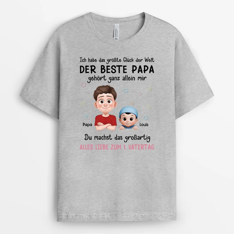 Alles Liebe Zum 1. Muttertag Vatertag - Personalisiertes Geschenk | Papa Mama T Shirt