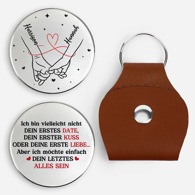 Ich Möchte Einfach Dein Letztes Alles Sein - Personalisierte Paar Geschenke | Pocket Hug Schlüsselanhänger