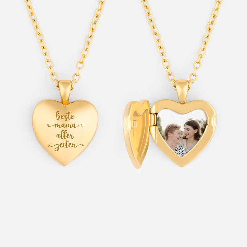 Beste Mama Aller Zeiten - Personalisierte Geschenke Foto | Herzkette Zum Aufklappen Mama Oma