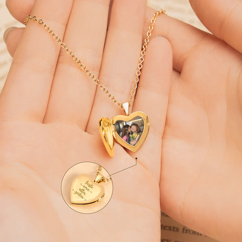 Beste Mama Aller Zeiten - Personalisierte Geschenke Foto | Herzkette Zum Aufklappen Mama Oma