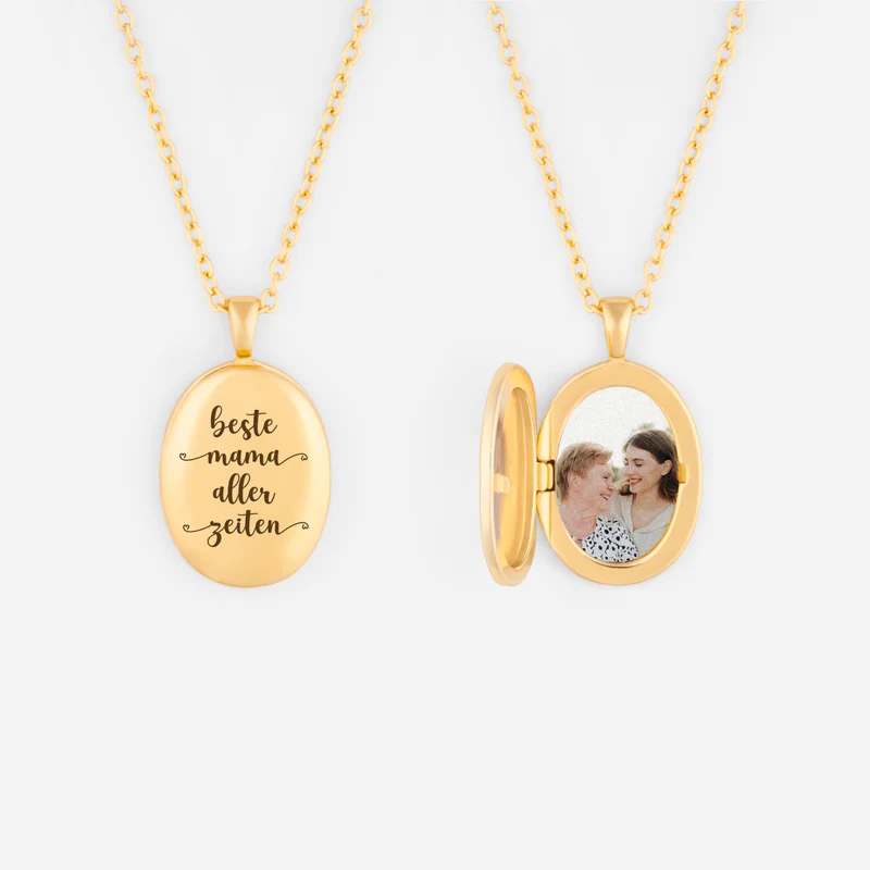 Beste Mama Aller Zeiten - Personalisierte Geschenke Foto | Kette Mit Ovalem Anhänger Mama Oma