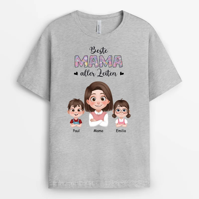 Beste Oma Aller Zeiten Cartoon - Personalisiertes Geschenk | Oma T Shirt