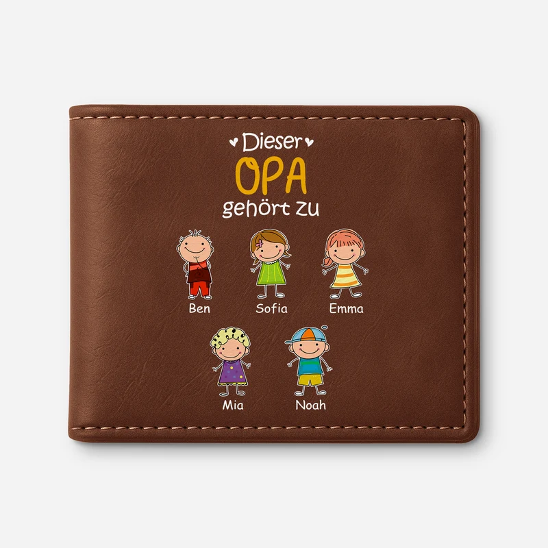 Dieser Papa Gehört Zu - Personalisierte Geschenke Herren | Portemonnaie
