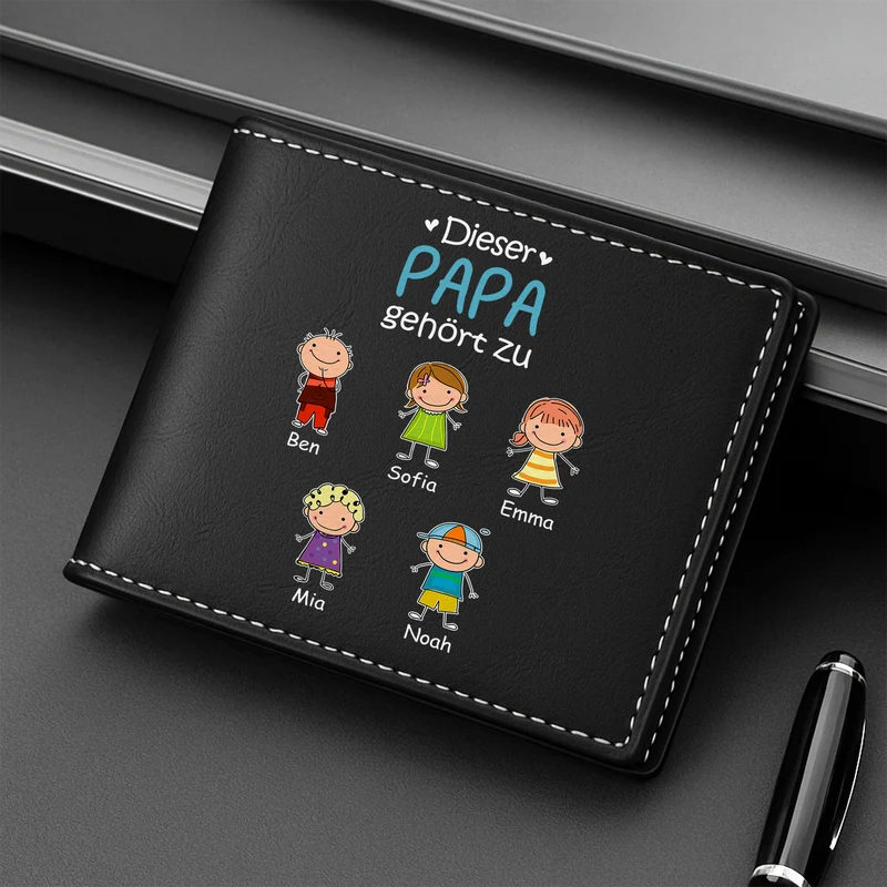 Dieser Papa Gehört Zu - Personalisierte Geschenke Herren | Portemonnaie