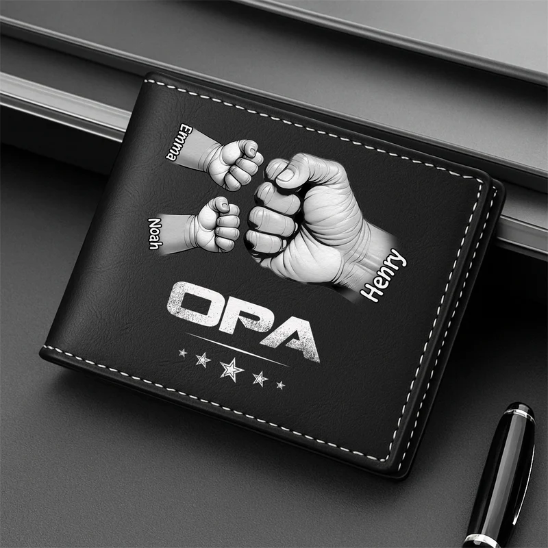 Papa Mit Fäusten - Personalisierte Geschenke Herren | Portemonnaie