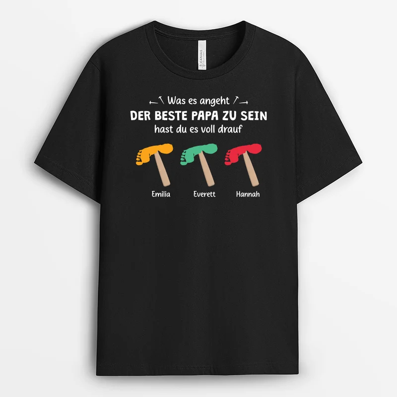 Was Es Angeht Der Beste Papa/Opa Zu Sein Hast Du Es Voll Drauf - Personalisierte Geschenke Für Papa | T Shirt