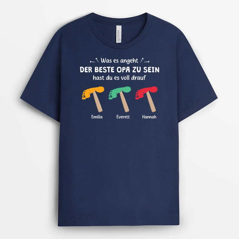 Was Es Angeht Der Beste Papa/Opa Zu Sein Hast Du Es Voll Drauf - Personalisierte Geschenke Für Papa | T Shirt
