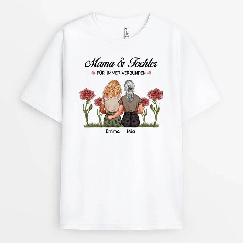 Oma/Mama & Kinder Für Immer Verbunden - Perrsonalisiertes Geschenk | Tasse für Omas/Mamas