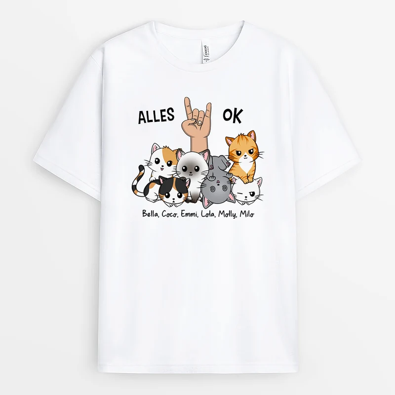 Mir Geht Es Gut - Personalisiertes Geschenk | T-Shirt für Katzenliebhaber