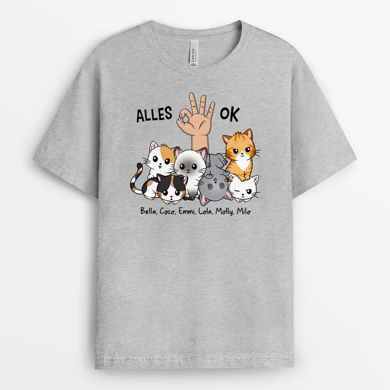 Mir Geht Es Gut - Personalisiertes Geschenk | T-Shirt für Katzenliebhaber