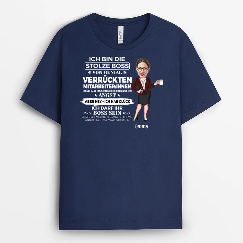 Ich Bin Der Stolze Boss - Personalisierte Geschenke Chef Mit Gesicht | T Shirt Mit Bild Lustig