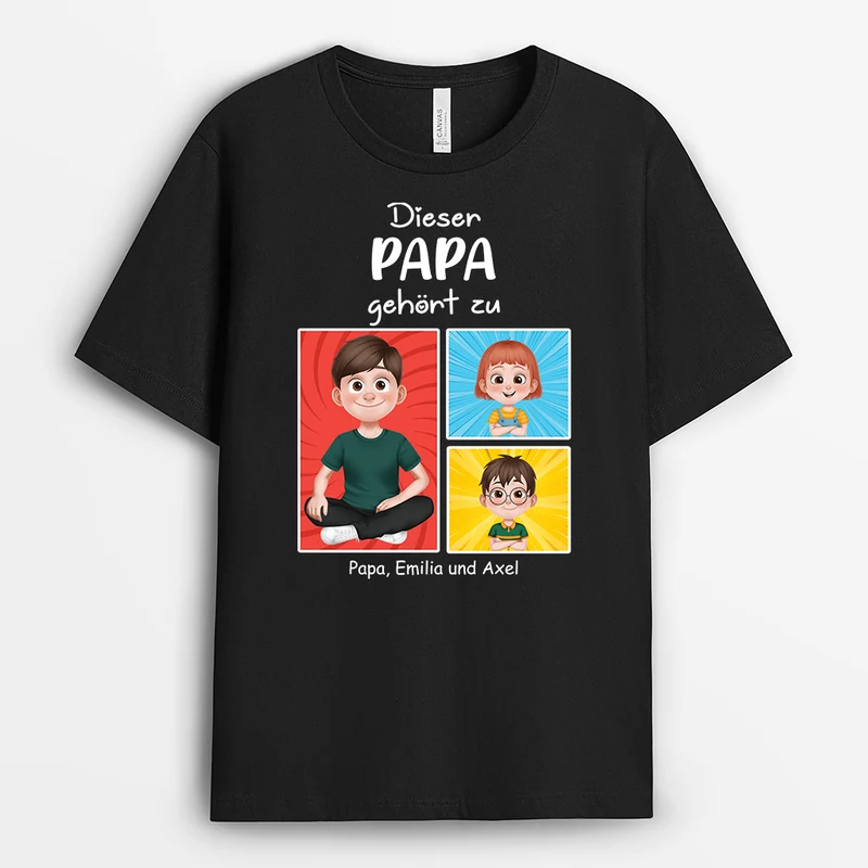 Diese Mama Gehört Zu - Personalisiertes Geschenk | Mama T-Shirt Cartoon