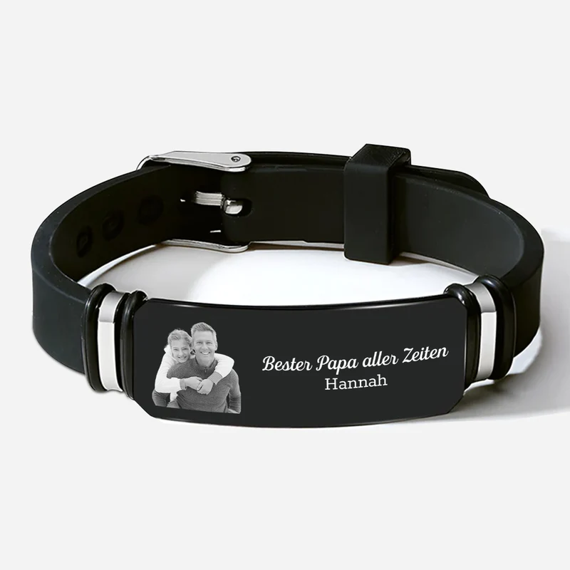 Bester Papa Aller Zeiten - Personalisiertes Geschenk | Papa Armband mit Foto