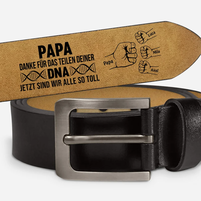Danke Für Das Teilen Deiner Dna - Personalisiertes Geschenk | Gürtel für Papa