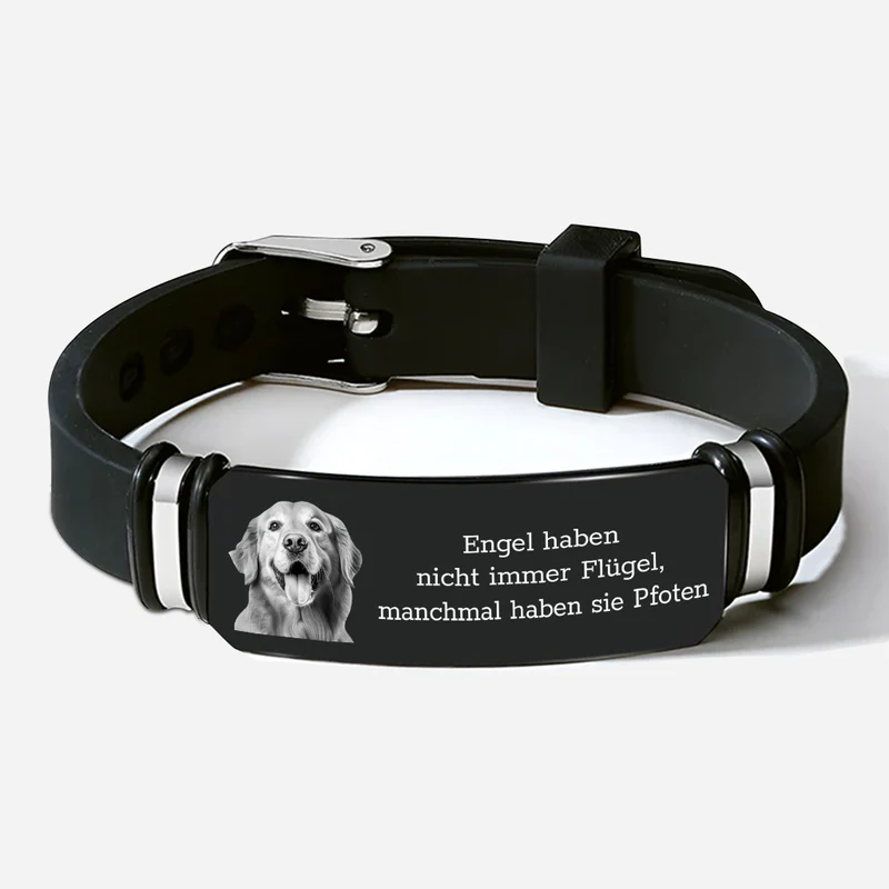 Engel Mit Pfoten - Personalisiertes Geschenk | Armband Mit Foto zur Erinnerung für Haustiere