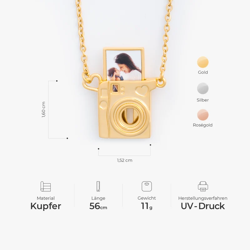 Kamerafoto - Personalisierte Geschenke Foto | Kette Für Frauen Und Männer