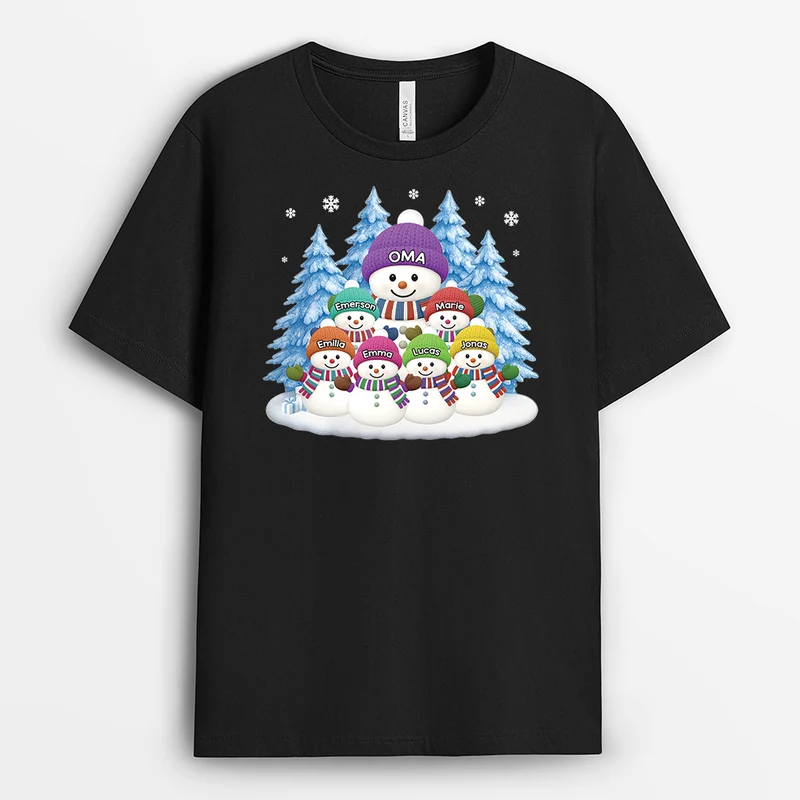 Schneemann - Personalisierte Weihnachtsgeschenke | Opa Und Oma T Shirt